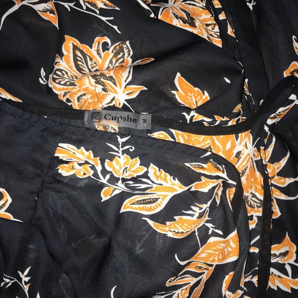 Cupshe Floral Wrap Kimono Cover Up Bad Moon Dress - Picture 6 of 8